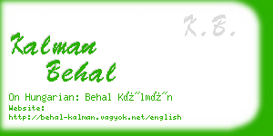 kalman behal business card